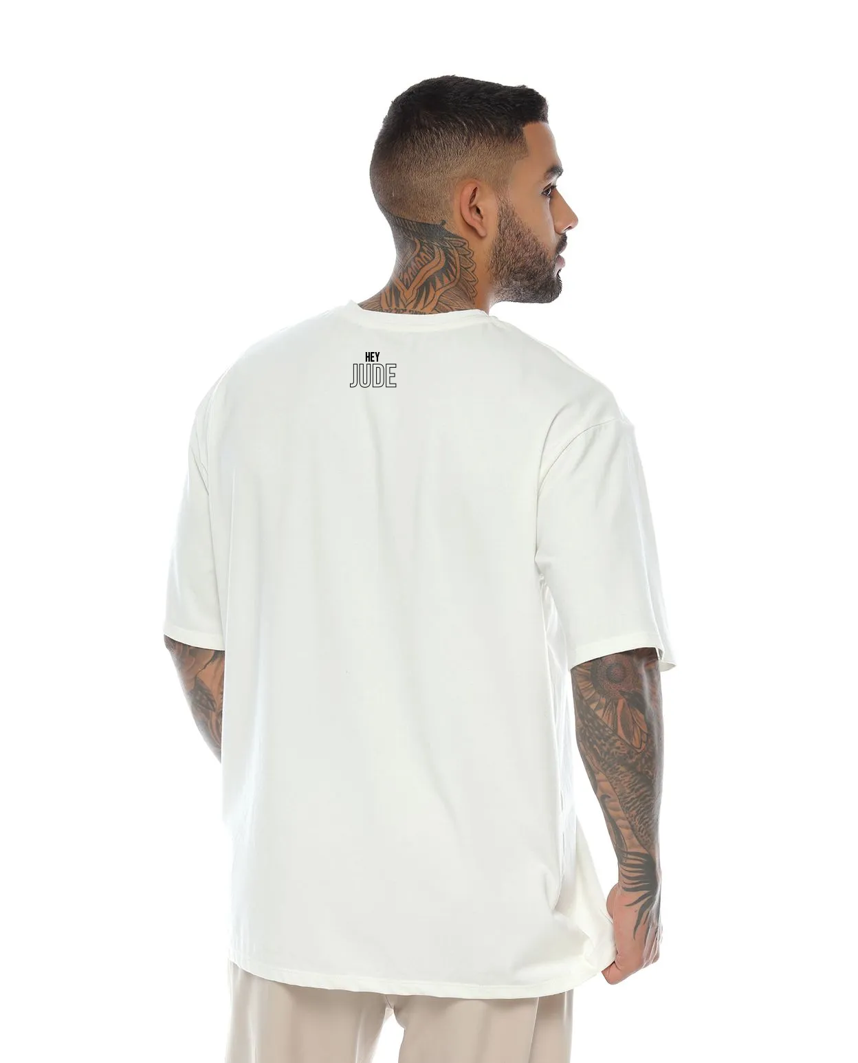 HEY JUDE WHITE TEE (OVERSIZED)